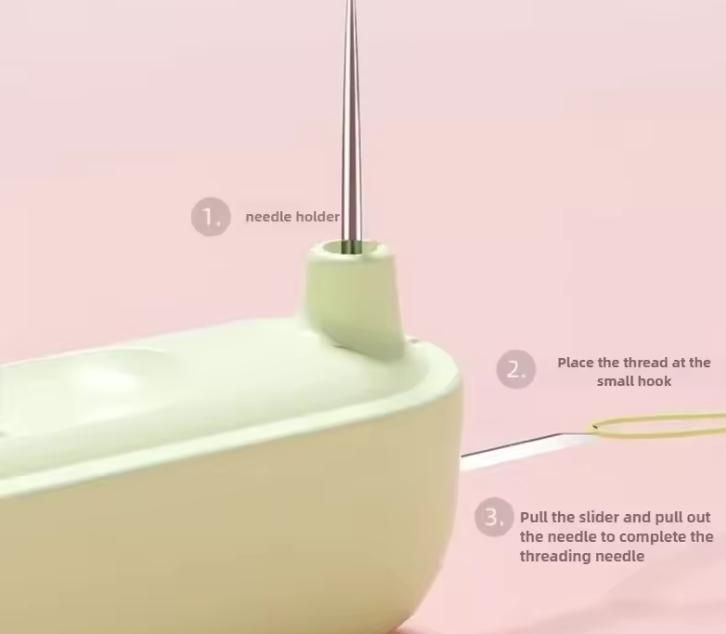 GiftArc 2 in 1 Needle Threader Tool – Easy Threading & Needle Inserter for Hand Sewing and Cross-Stitch