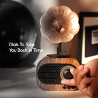 Retro Gramophone Bluetooth Speaker with Rotating Disc