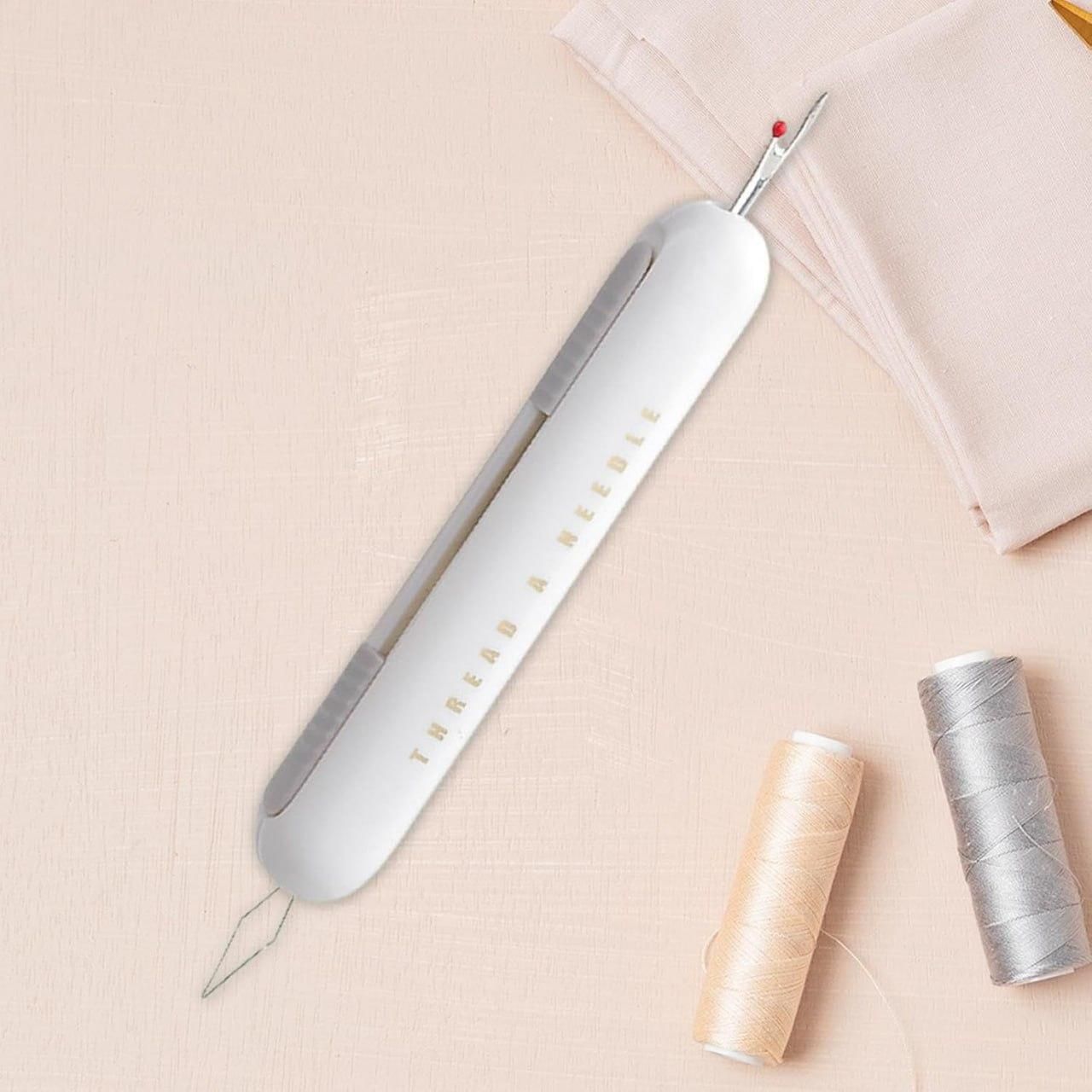 GiftArc 2 in 1 Needle Threader Tool – Easy Threading & Needle Inserter for Hand Sewing and Cross-Stitch