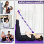 GiftArc 4 Yoga Pedal Puller Resistance Band Fitness Equipment with Foam Handles for Full Body Strength Training & Stretching