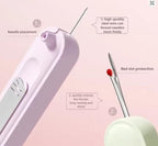 GiftArc 2 in 1 Needle Threader Tool – Easy Threading & Needle Inserter for Hand Sewing and Cross-Stitch